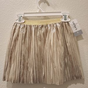 NWT Toddler Girl Carter's Metallic Pleated Skirt Size 4